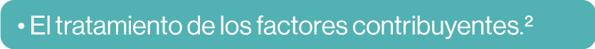 El tratamiento de los factores contribuyentes.2