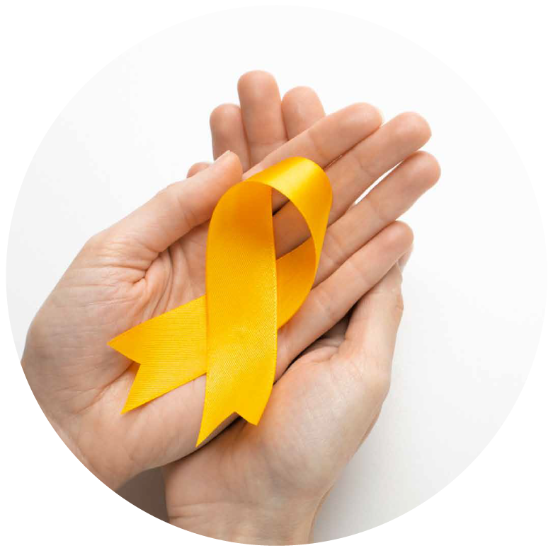 Lazo Amarillo Símbolo mundial del día de la Esclerosis Múltiple