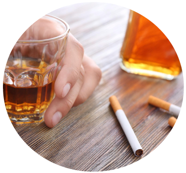 Imagen ilustrativa consumo de tabaco y alcohol