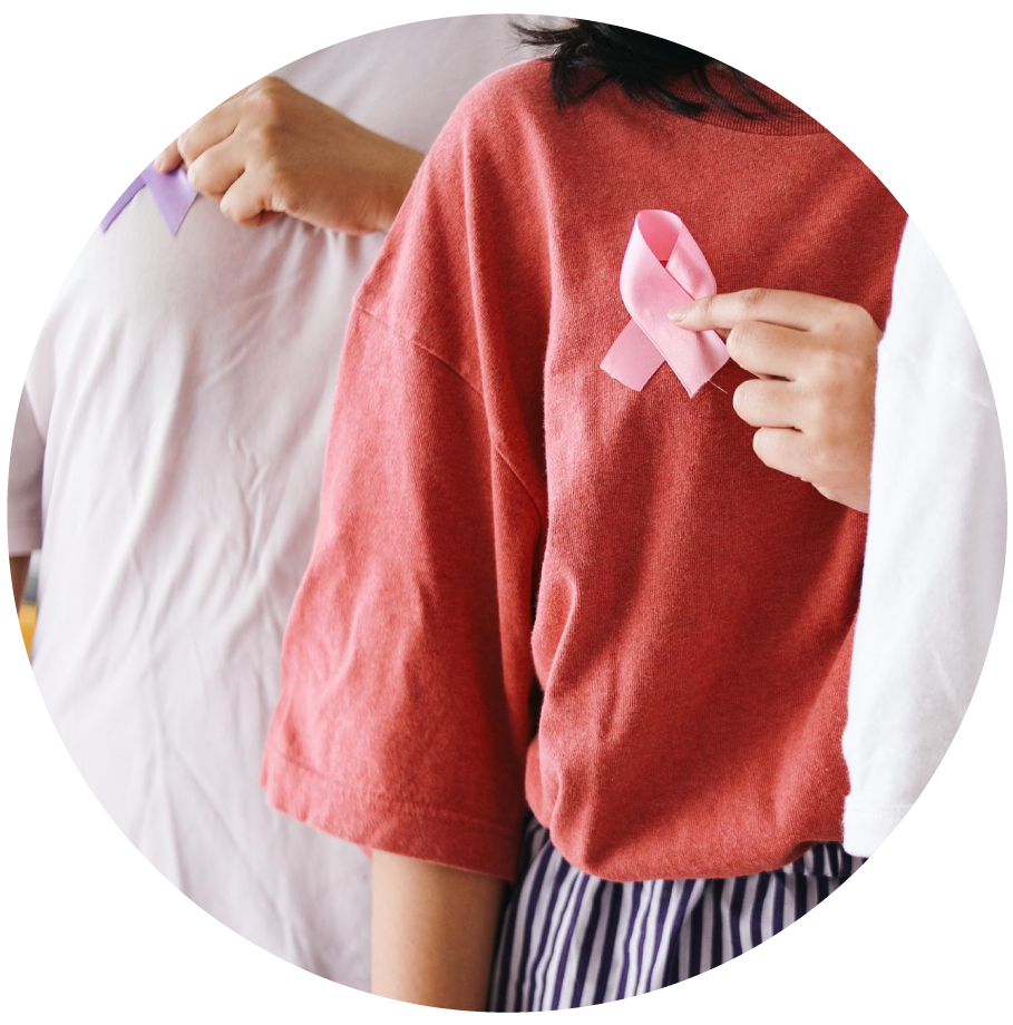 Imagen ilustrativa lazo cáncer de mama