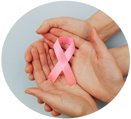 Imagen ilustrativa lazo rosa cáncer de mama