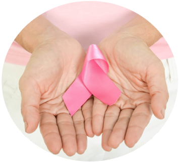 Imagen ilustrativa lazo rosa cáncer de mama