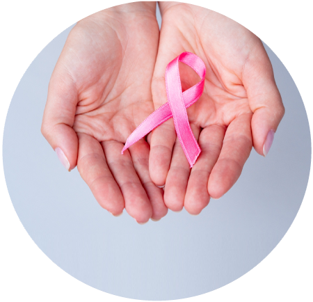 Imagen ilustrativa lazo rosa cáncer de mama