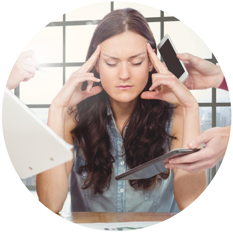 Imagen ilustrativa persona estresada