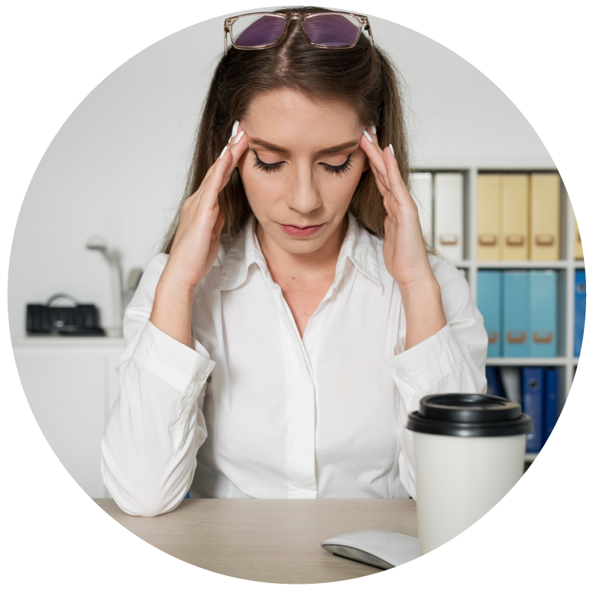 Imagen ilustrativa persona estresada