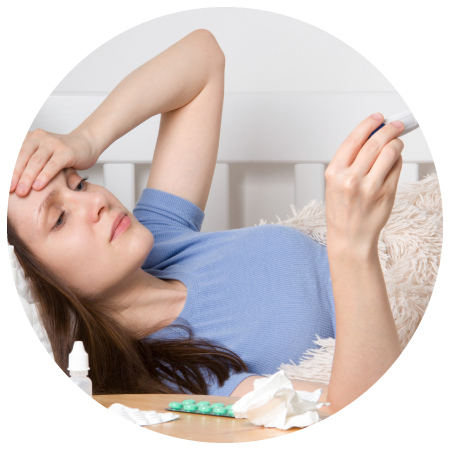 Imagen ilustrativa persona mirando un termómetro