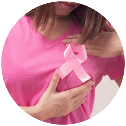 Imagen ilustrativa lazo rosa, cáncer de mama